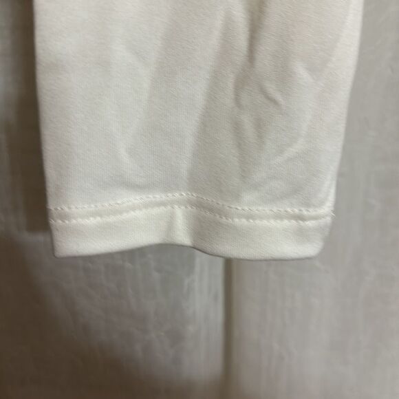 HARPER & IVY S XL Ivory Red Graphic Après Ski Long Sleeve Crop Stretch Tee - Picture 8 of 14